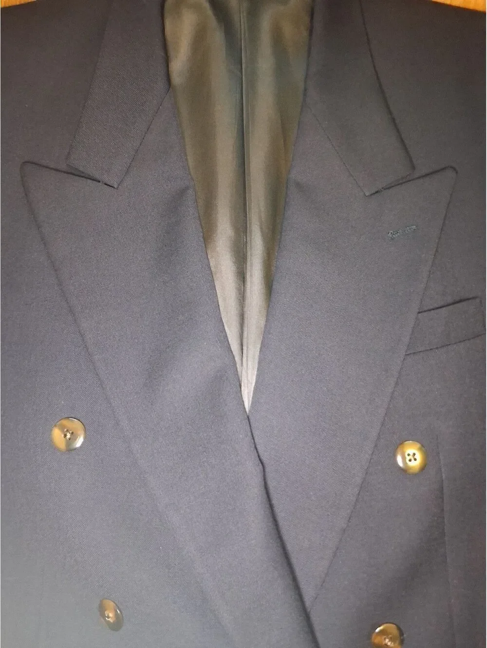 Givenchy Double Breasted Blazer Sport Coat 42R Navy Wool